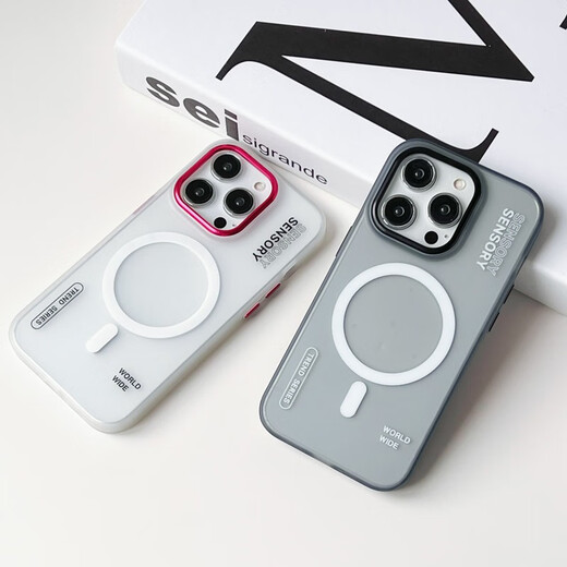 博巴特 肤感磨砂磁吸可无线充电适用苹果手机壳iPhone新款防摔保护套硅胶全包简约高级感情侣 SENSORY白色 iPhone16Pro