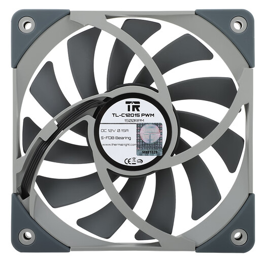 
Thermalright (Limin) TL-C12015 12cm thin case cooling fan 15mm fan 4PIN PWM 1500 Speed ​​S-FDB V2 Bearing
