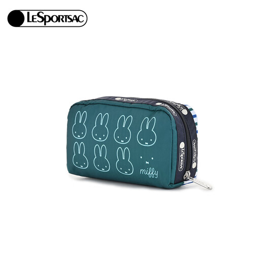 LeSportsac new co-branded bag women's bag dopamine clutch bag cute wallet gift for girls Miffy stripe/green