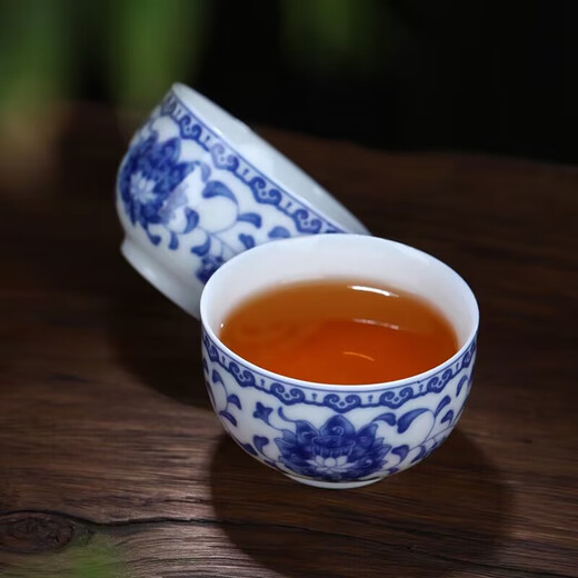 Yufan Jingdezhen ceramic wine warmer hot pot wine cup one or two Chinese Kung Fu tea set single cup rice wine white wine cup Fuguilian 50ml wine cup