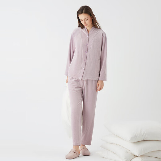 Chundu Soft Island Velvet Couple Pajamas Men's Autumn and Winter Cardigan Coral Velvet Winter Wearable Home Clothing Women's Velvet Moss Green (Male) XXXL