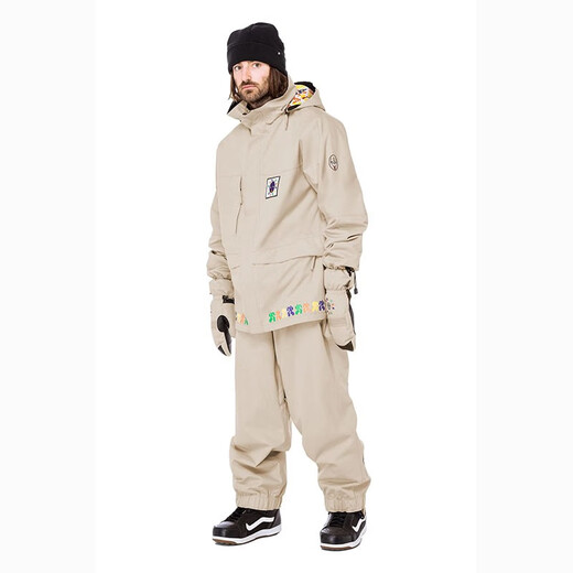 686 ski suit men's snowboard suit waterproof ski pants suit ski suit warm and breathable M2W120 light brown top S