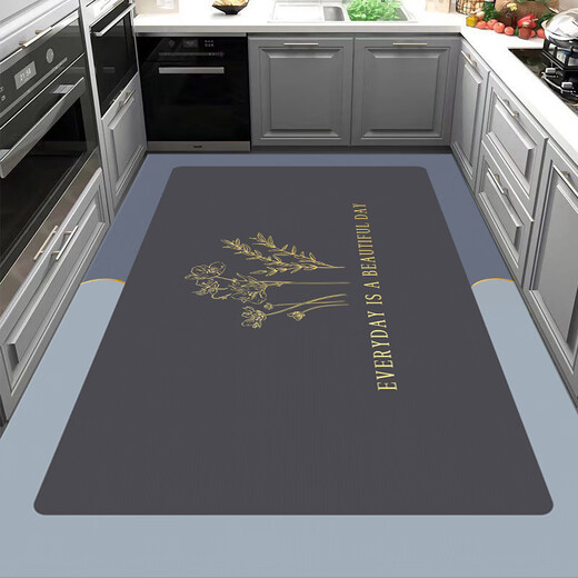 Dongyunlu 2024 new kitchen floor mat silicone bottom kitchen special floor mat absorbs water, oil, and non-slip No. 13 120*200 cm