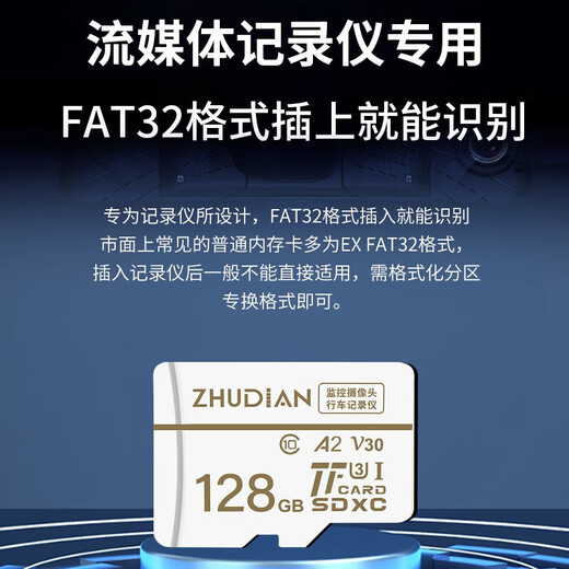 竹典适用比亚迪行车记录仪内存卡TF卡汉/秦PLUS/唐新能源/海鸥/海豚/元高速CLASS10存储卡micro SD卡 64G 比亚迪行车记录仪TF卡 TF卡(单卡)