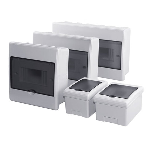 USP International Électricien Boîte de distribution domestique Boîte d'alimentation principale ouverte Boîte de protection de commutateur d'air Boîte de câblage de disjoncteur universel clair et foncé Boîte électrique solide Entièrement en plastique Clair et foncé Universel 2-3 circuits