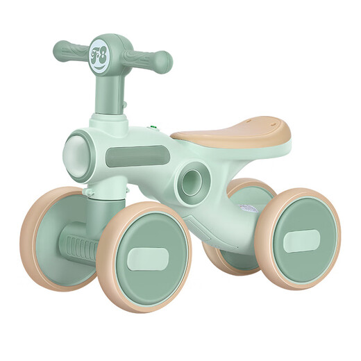McGonagmeng Balance Bike Children 1-3 Jahre alte Jungen und Mädchen ohne Pedale und Schleiffahrräder mit vier Rädern Baby Scooter Green [Light + Music + Silent Wheel] Kinderspielzeugbikes Jungen und Mädchen 6. Geburtstagsgeschenke