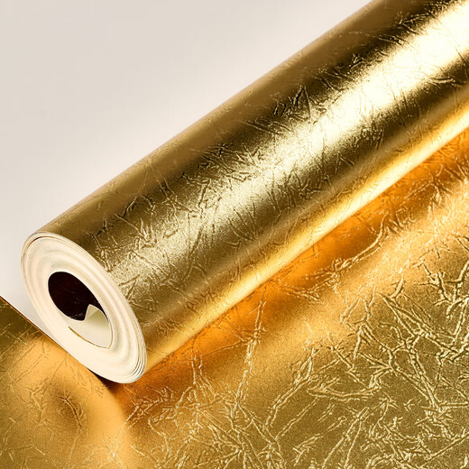 
XMSJDYQT Custom Gold Foil Wallpaper Sticker Decorative Paint Gold Gold Yellow Silver Brushed Ceiling Ceiling Wall Gold Foil Cloud F17152 Highlight Thickened Edition 0.