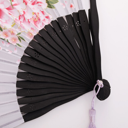 Weilong Fan Ancient Style Women's Fan Chinese Style Floral Folding Fan Featured Creative Gift Gift for Friends Dancing Fan Listening to the Wind Peony