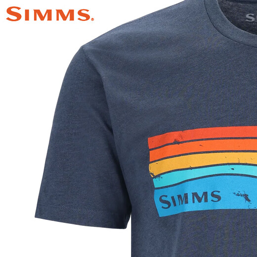 
SIMMS new American SIMMS spring and summer short-sleeved T-shirt men's breathable and comfortable versatile Luye fishing suit T-shirt top imported 13781 short-sleeved/blue S