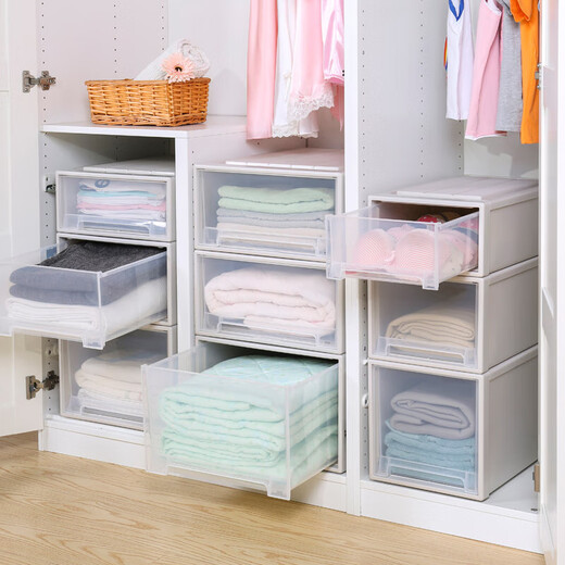 Storage cabinet drawer wardrobe plastic clothes storage cabinet storage cabinet baby combination multi-layer finishing cabinet thickened export Nordic meter 47 deep 3923 single package