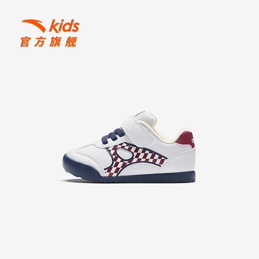 ANTA Children's Sports Shoes for Boys and Girls 2023 Autumn New Infant and Baby Non-Slip Breathable and Wear-Resistant Toddler Shoes ANTA White/Litchi Red/New Ink Blue-2 18 Size