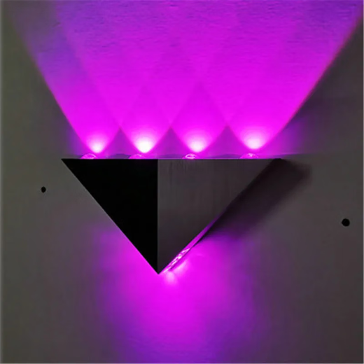 Micro LED wall lamp modern simple creative corridor aisle bar club KTV background wall decoration colorful color-changing light 5W purple light high-brightness model