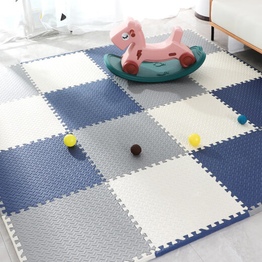 Cuttlefish PE entrance door floor mat baby crawling mat can be spliced ​​mat white + gray + green 30*30cm*1cm 9 pieces