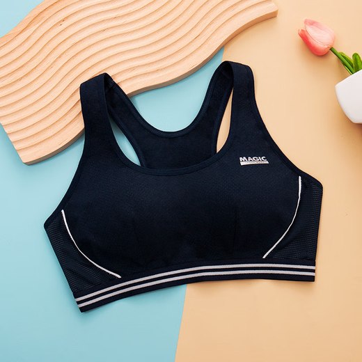 Yu Zhaolin (Yuzhaolin) Highschool-Schüler Sportunterwäsche für Frauen schockiersicherer Jugend-Entwicklungsmädchen Girl Girl Girl Girl Vest Bra 9215 Navy 1 Stück L /80 (85-100jin [Jin gleich 0,5 kg]))