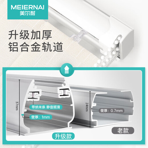 Mernai vertical curtains vertical blinds blackout screen entrance office bedroom living room study balcony partition can be motorized 7005 semi-blackout imitation linen white square meters