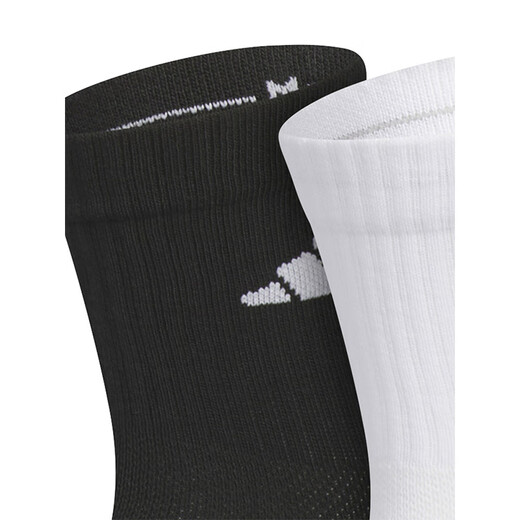 阿迪达斯（adidas）男袜女袜2024夏季新款简约运动休闲中筒袜JC9272 黑/白/中麻灰|JC9272 S