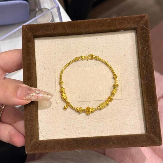 Shengli Guochao gold-colored broken gold bracelet for women 2024 new style bracelet light luxury versatile high-end gift for girlfriend bracelet