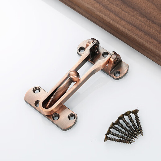 Jingjing Engineering zinc alloy anti-theft buckle hotel anti-theft chain buckle home bedroom door lock elegant black