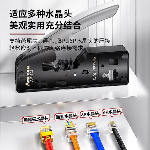 Compoampons Crystal Head Mesh Cable Clamp Grade Draht Crimp Blade 5 Super Five Kategorie 6677 durch Lochanschluss elektrische Leistung kaufen 1 GET 13568R+ HOME BASIS