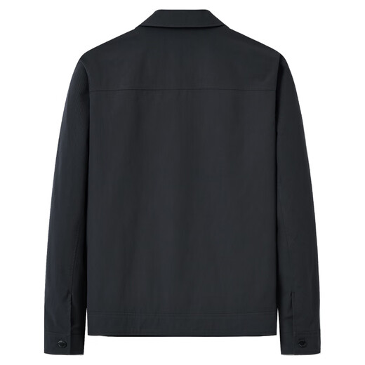 Dances with Wolves Exquisite Lined Lapel Work Jacket Men's High Density Windproof Jacket Versatile Jacket 001 Black 175