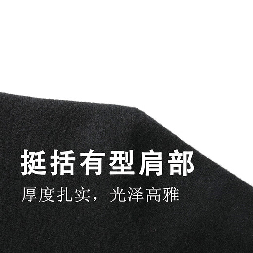 Shanshan Suéter de Cachemira 100% Cachemira para Hombre, otoño e Invierno, suéter Informal cálido, cómodo, Suave, Agradable para la Piel, Cuello Redondo, Negro L 175/92A