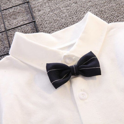 Disney (Disney) Little Boy Suit Summer Baby Dress de banquete de 1 año Spring and Autumn 2 Weekly Clothing Beld and Child Birthday Gentleman Set White Forred VERTICAL Strap 90 Sugerir 85cm