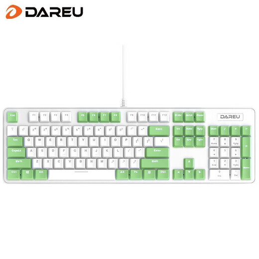 Daryou EK815 (LK175) wired mechanical alloy version two-color mechanical keyboard e-sports game home office full key no punch CF chicken LOL 104 keys green white green axis