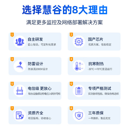 慧谷 千兆光纤收发器单模单纤A端 光电转换器 电信级 SC接口 20km 一台价 HG800-GE-811GS-20A