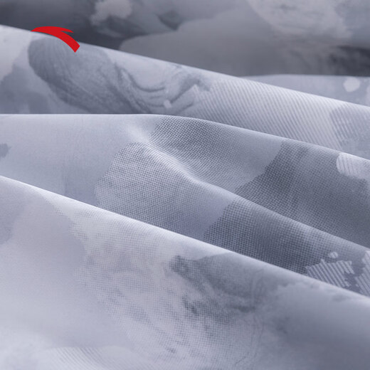 ANTA Water Repellent Jacket丨Woven Sports Top Men's Winter Hooded Jacket Top 152447617N Pure White/All-over Print-3 L (Male 175)