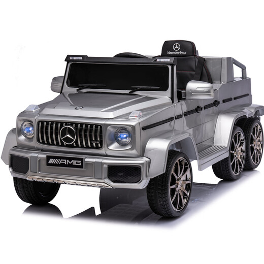 MiYi Mercedes-Benz 6-wheel big G baby electric car with remote control swing can sit and be driven by adults, baby toy stroller 24V black brushless large motor version + soft wheel