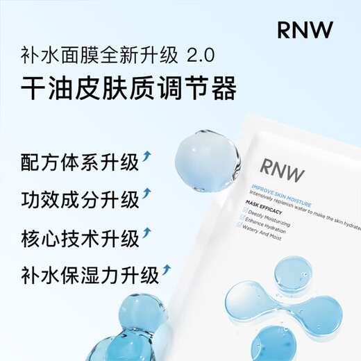 Ruwei (RNW) blackhead removal nose patch removes blackheads, sucks acne, does not tear, gentle men's and women's t-zone care nose cleaning, 1 box of nose patch + 1 box of hyaluronic acid hydrating mask