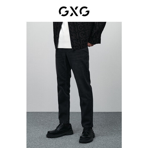 GXG Men's Wear Shopping Mall Same Style Dark Gray Slim Jeans Dark Gray 175/L