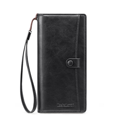 MashaLanti men's wallet long wallet large capacity bank card bag zipper hand coin wallet high-end birthday gift