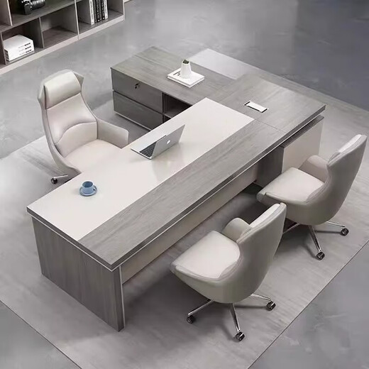 Xinais boss desk office desk simple modern president desk manager supervisor desk and chair combination front desk new office furniture 1.8 meters + side cabinet
