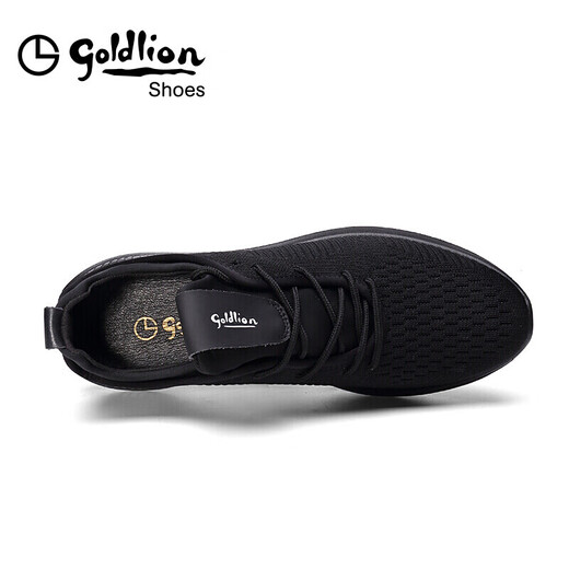 Goldlion men's fashionable, comfortable, breathable, lightweight casual shoes 591820407APQ-Black-42 size