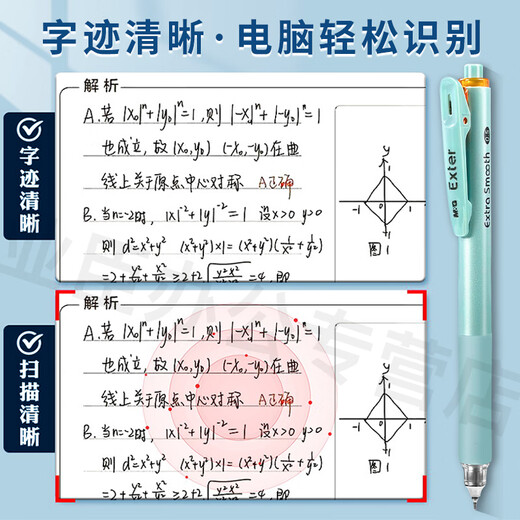 Morning Light Special Writing Series Smooth Neutral Pen Pressing Neutral Pen Students Use 0.5mm Black ST Pen Head to Dry Ink Simple Pressing Pen Reinforcement Type K2601 Morning Light Stream Replacement Core 12 0.5mm