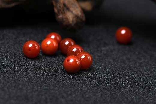 Zun cabinet 7A natural Sichuan Nanhong agate loose beads, flame red persimmon red agate beads, diy bracelets, cultural toys and accessories, preferred Nanhong 12mm one