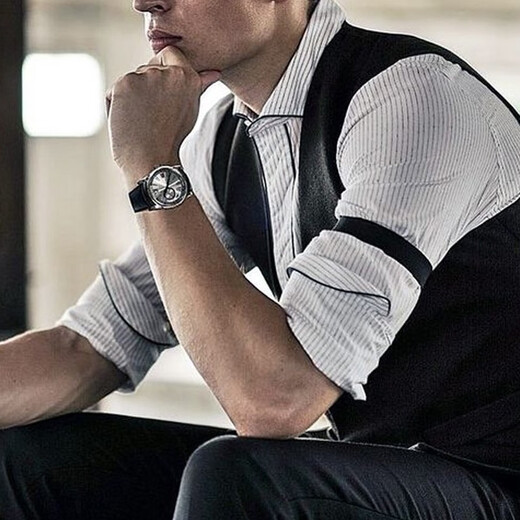 Kunsui shirt sleeve cuffs, sleeve rings, arm cuffs, men's and women's suit shirt sleeve fixation ties, elastic elastic sleeve ring buttons, 1 pair of shirt sleeve cuffs, black