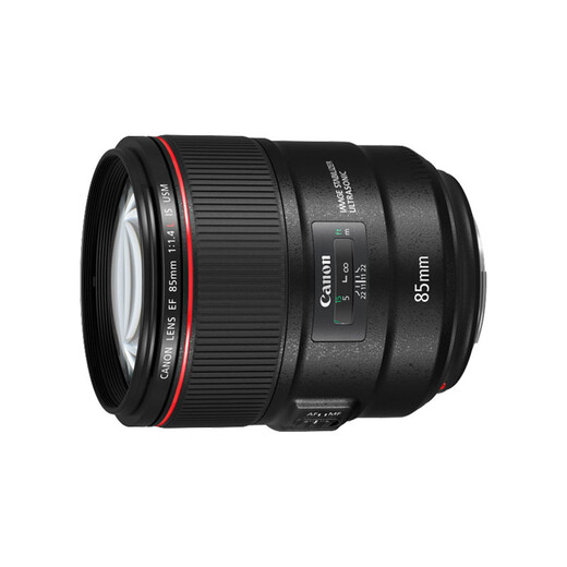 Canon EF 85mm f/1.4L IS USM medium telephoto fixed focus SLR lens (including gold ring G-MC UV filter)