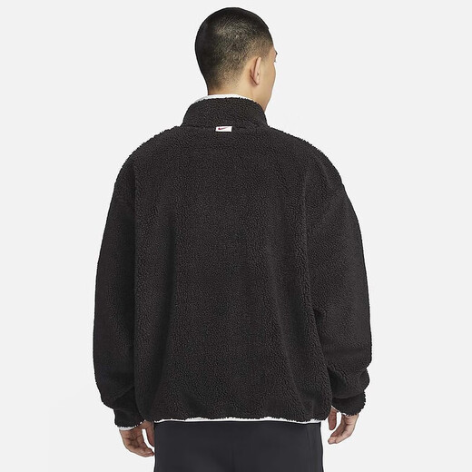 Nike (Nike) Site officiel Ship Store Men's Summer Fleecece Windproofing Warm Casual Wear Using Loose Stand Collar Veste Sportswear FZ6194-010 Black New Year Model 2xl (185 / 100A)