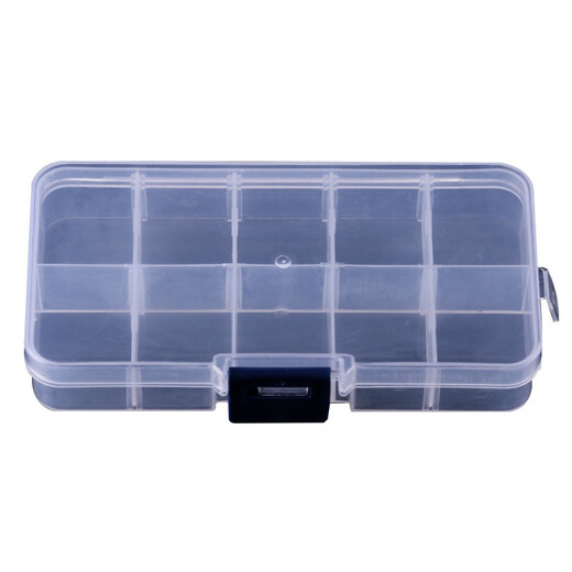 HENGJIA/Hengjia 10-grid 3-grid plastic transparent storage box fishing gear accessories box portable box wholesale 10 Gluya box (12.8*6.6*2.2cm-31g Ship according to the picture