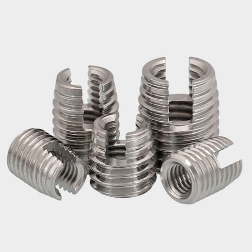 Mankun stainless steel 302 type self-tapping screw sleeve self-tapping dental sleeve slotted thread protective sleeve M2M2.5M3M4M5M6-M16 M8*M12*15 stainless steel (5 pieces)