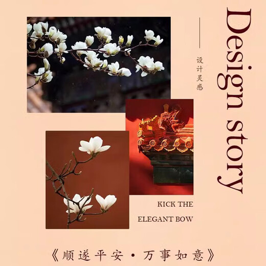 QMXD Orchid Peace Buckle Necklace Women's Light Luxury Niche Pendant High-end Valentine's Day Commemorative Gift for Girlfriend Necklace + Gift Box Packaging