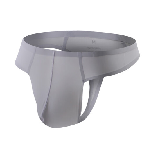 Long Night Men's Sexy Underwear Sexy Seamless T-Pants Trendy Underwear Low Waist Sexy U Protrusion Bag Ice Silk Sexy T-Pants Black XL