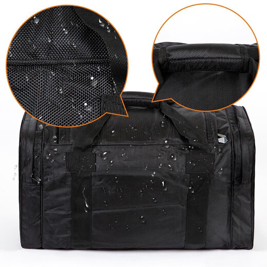 Bolsa frontal negra, bolsa izquierda atrás, bolsa izquierda atrás, bolso de lona impermeable a gran capacidad en espesor, bolsa negra - espesado