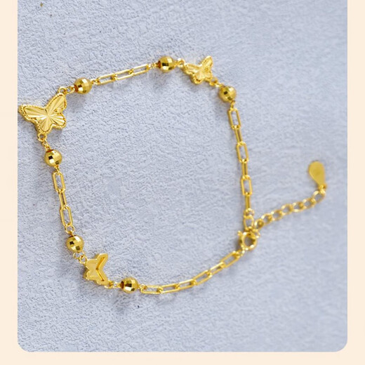 Cipu quality gold-plated silver bracelet jewelry three butterflies for girlfriend and wife for wedding love three butterflies bracelet bag