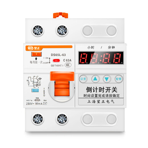 High power timer switch 220v water pump time control timing switch controller machine automatic power off 2P63A with leakage protection 13KW