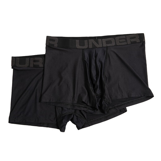 Under Armor men's underwear multi-pack 2025 autumn new quick-drying breathable elastic comfortable running fitness sports underwear for men classic style two-pack/elastic stretch/black L /175 recommended weight 130-150Jin Jin equals 0.5 kg