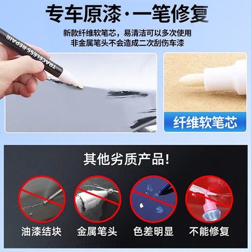 Shangwo Applicable Volvo Repair Pen XC60S90S60XC40XC090 Automobile Paint de voitures d'origine Scratch Réparation Réparation 728 Flash Silver Grey [Set]