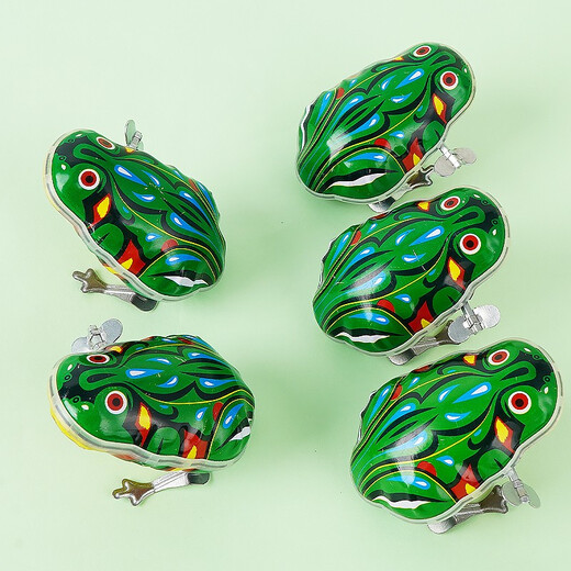 Chisen winds the chain and jumps the birds, baby, baby, clockwork toys, small animals, 3 iron frogs, LOHW-01
